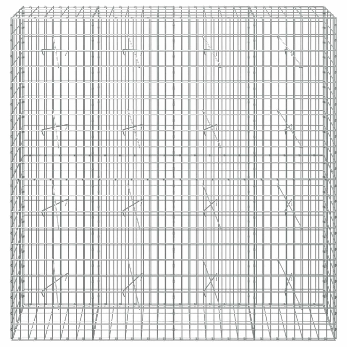 Γκαμπιόν με σύρμα 3,5 mm και πλέγμα 5x10 cm 200x20x200 εκ - Pakobazaar