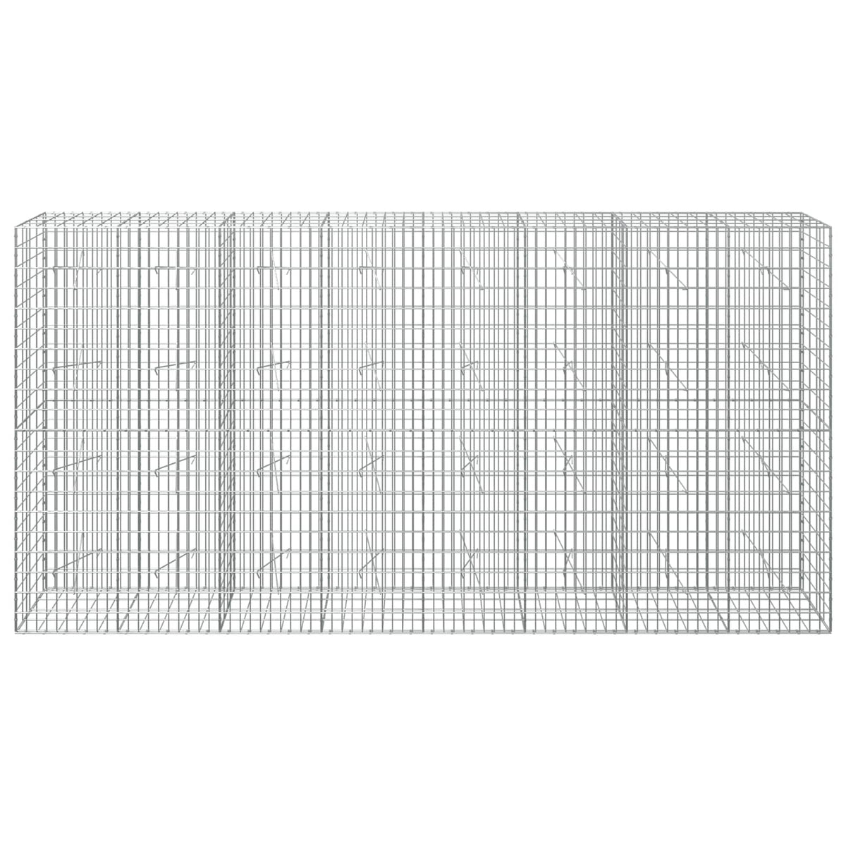 Γκαμπιόν με σύρμα 3,5 mm και πλέγμα 5x10 cm 400x20x200 εκ - Pakobazaar