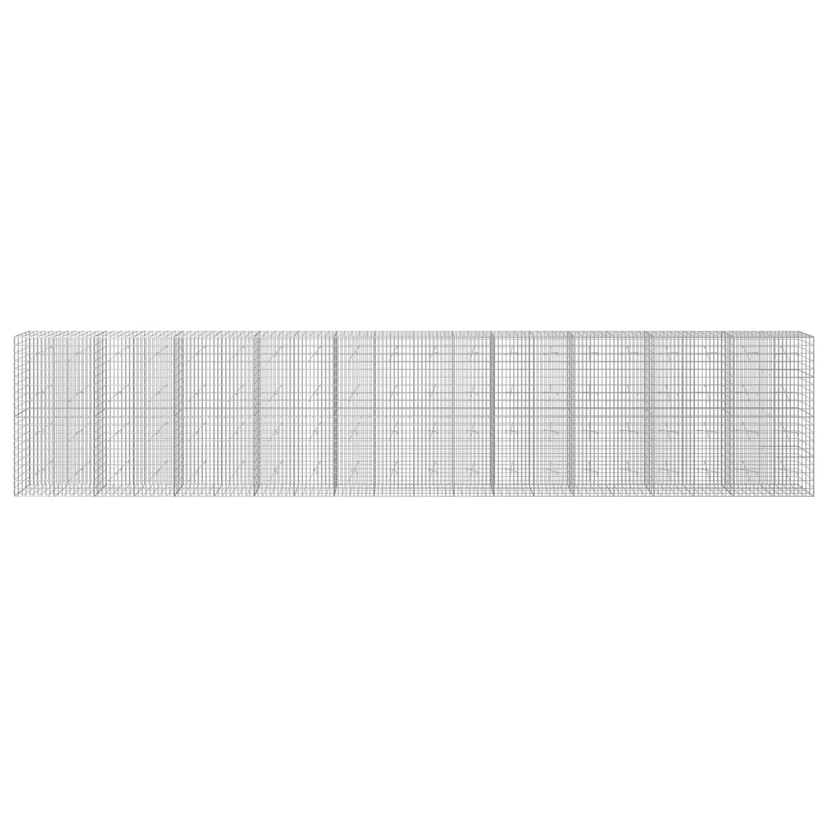 Γκαμπιόν με σύρμα 3,5 mm και πλέγμα 5x10 cm 1000x20x200 εκ. - Pakobazaar