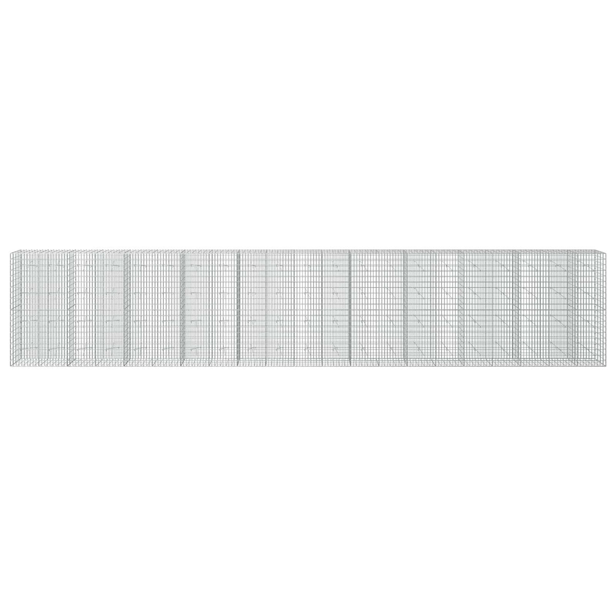 Γκαμπιόν με σύρμα 3,5 mm και πλέγμα 5x10 cm 1050x20x200 εκ - Pakobazaar