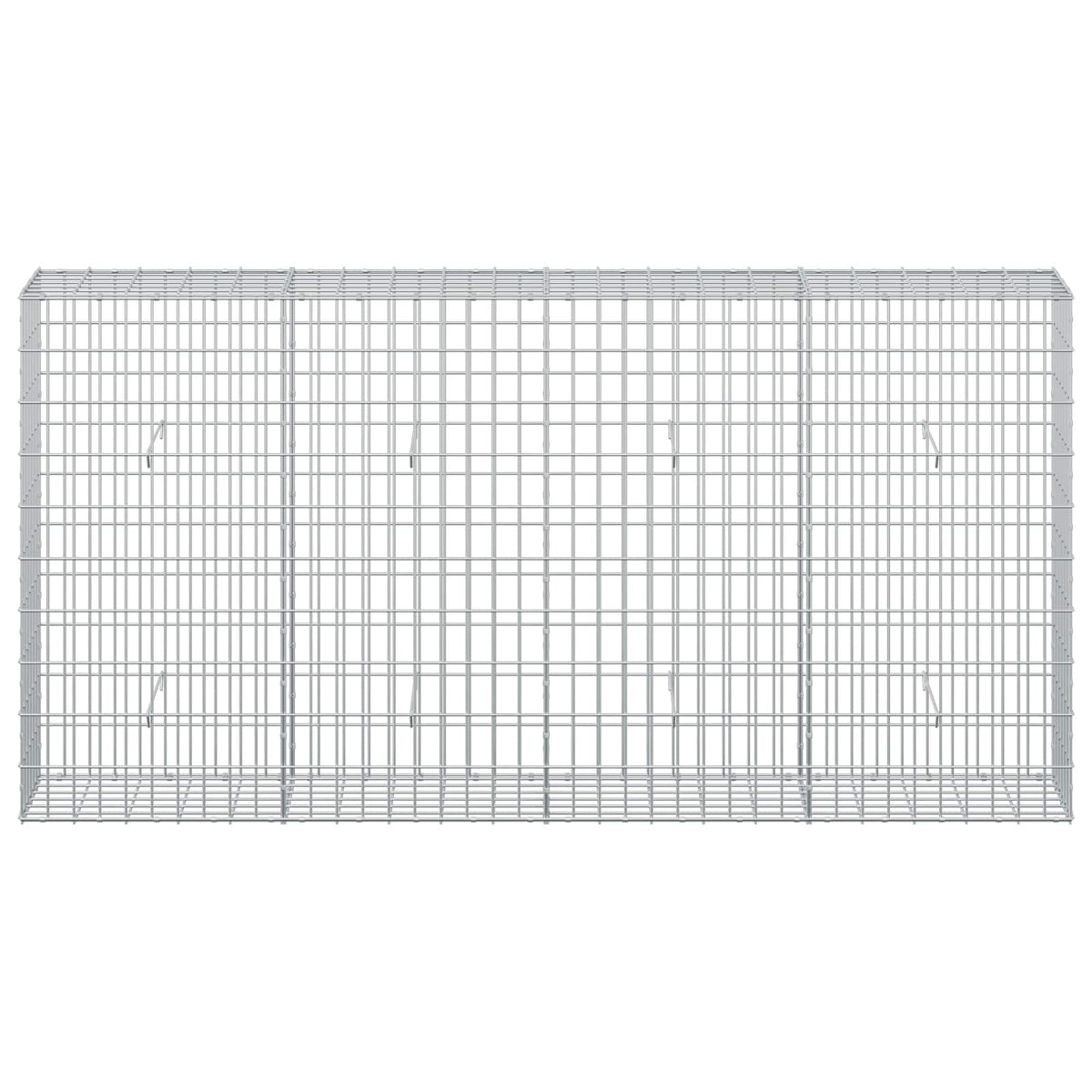 Γκαμπιόν με σύρμα 3,5 mm και πλέγμα 5x10 cm 200x30x100 εκ - Pakobazaar
