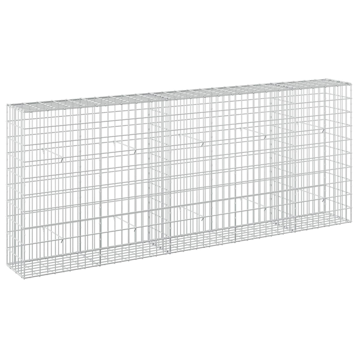 Γκαμπιόν με σύρμα 3,5 mm και πλέγμα 5x10 cm 250x30x100 εκ - Pakobazaar