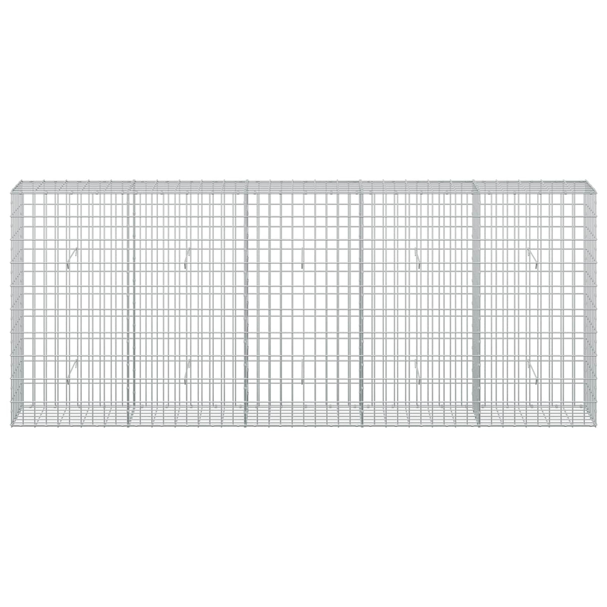 Γκαμπιόν με σύρμα 3,5 mm και πλέγμα 5x10 cm 250x30x100 εκ - Pakobazaar