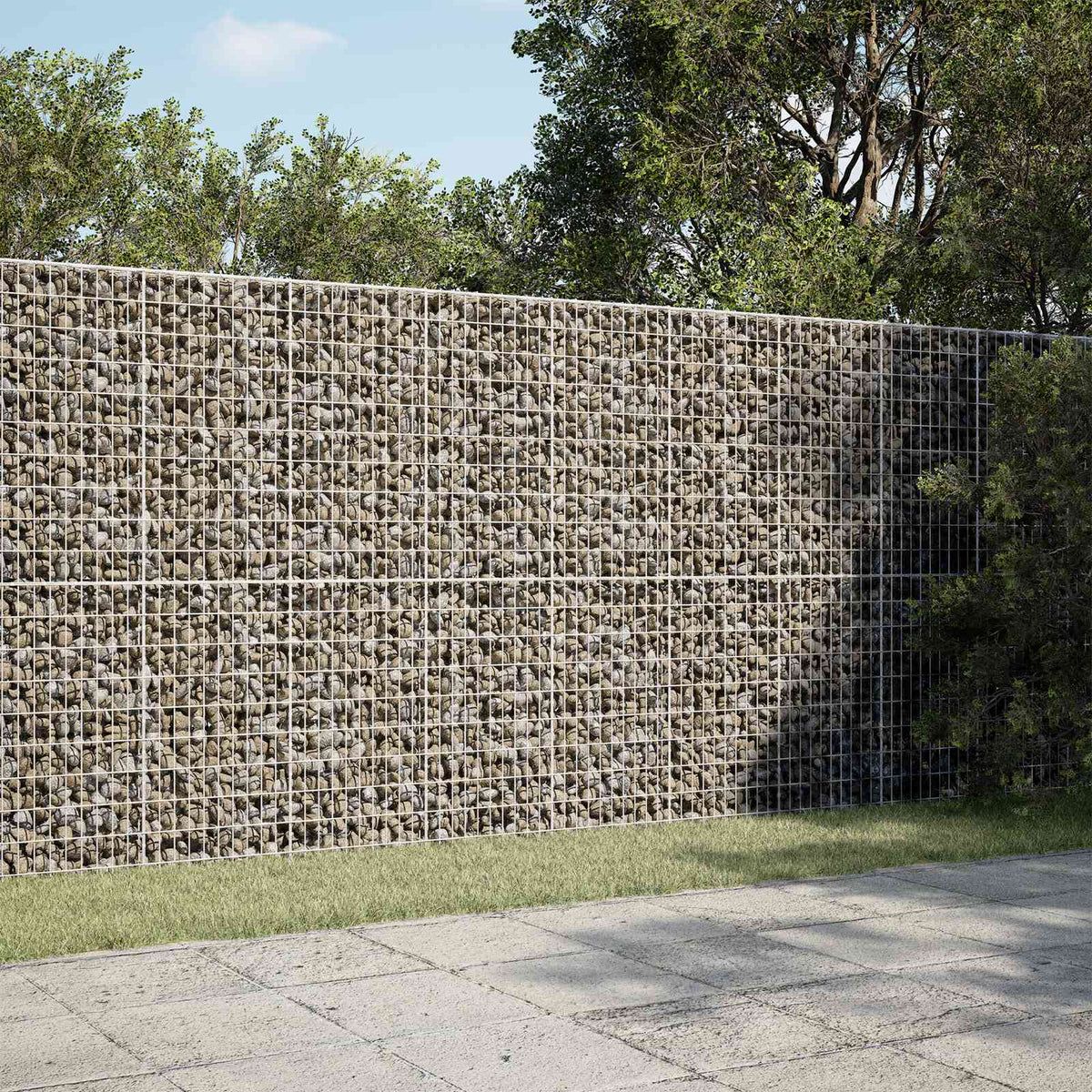Γκαμπιόν με σύρμα 3,5 mm και πλέγμα 5x10 cm 250x30x200 εκ. - Pakobazaar