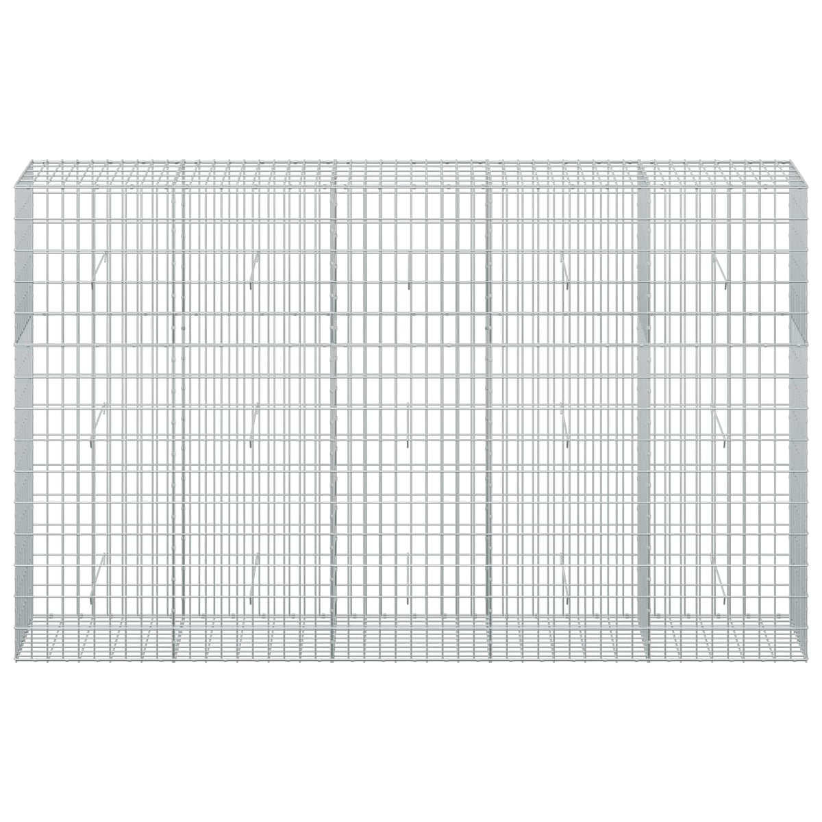 Γκαμπιόν με σύρμα 3,5 mm και πλέγμα 5x10 cm 250x50x150 εκ - Pakobazaar