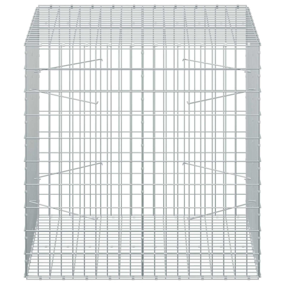 Γκαμπιόν με σύρμα 3,5 mm και πλέγμα 5x10 cm 100x100x100 εκ. - Pakobazaar