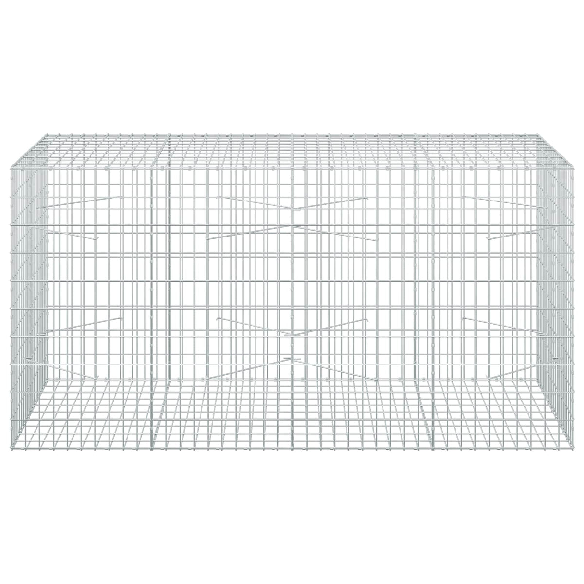 Γκαμπιόν με σύρμα 3,5 mm και πλέγμα 5x10 cm 200x100x100 εκ. - Pakobazaar