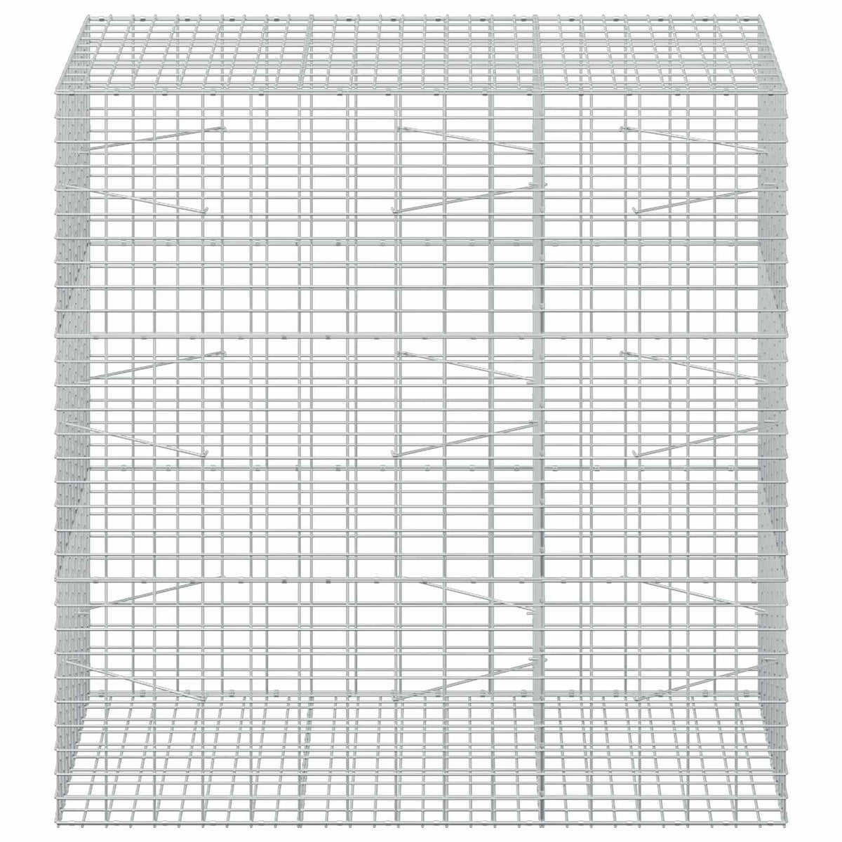 Γκαμπιόν με σύρμα 3,5 mm και πλέγμα 5x10 cm 150x100x150 εκ. - Pakobazaar