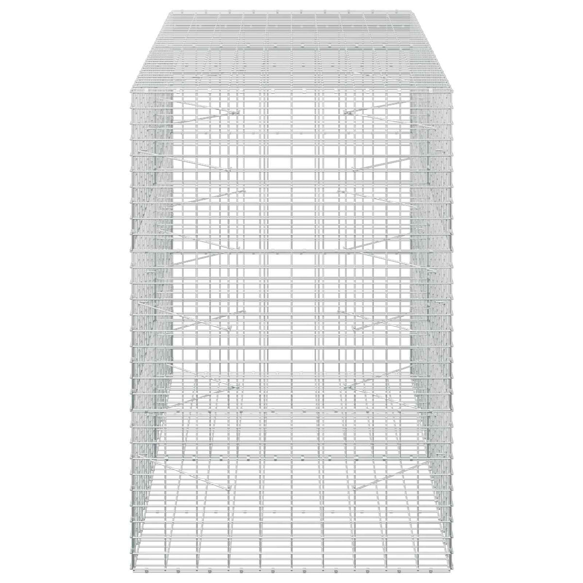 Γκαμπιόν με σύρμα 3,5 mm και πλέγμα 5x10 cm 200x100x150 εκ. - Pakobazaar