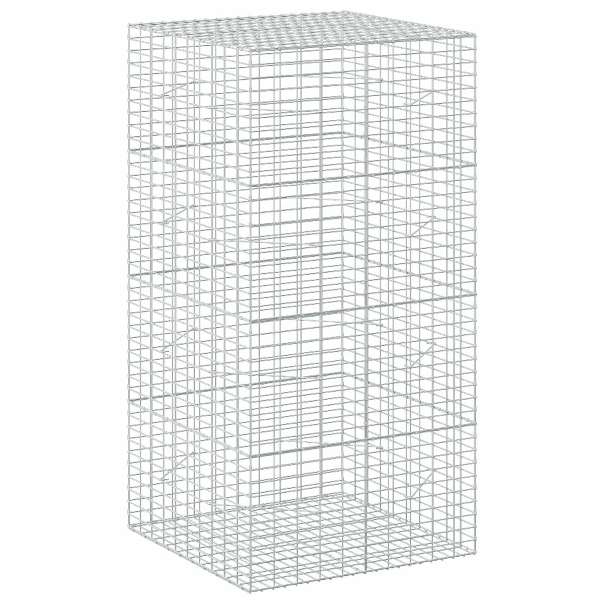 Γκαμπιόν με σύρμα 3,5 mm και πλέγμα 5x10 cm 100x100x200 εκ - Pakobazaar