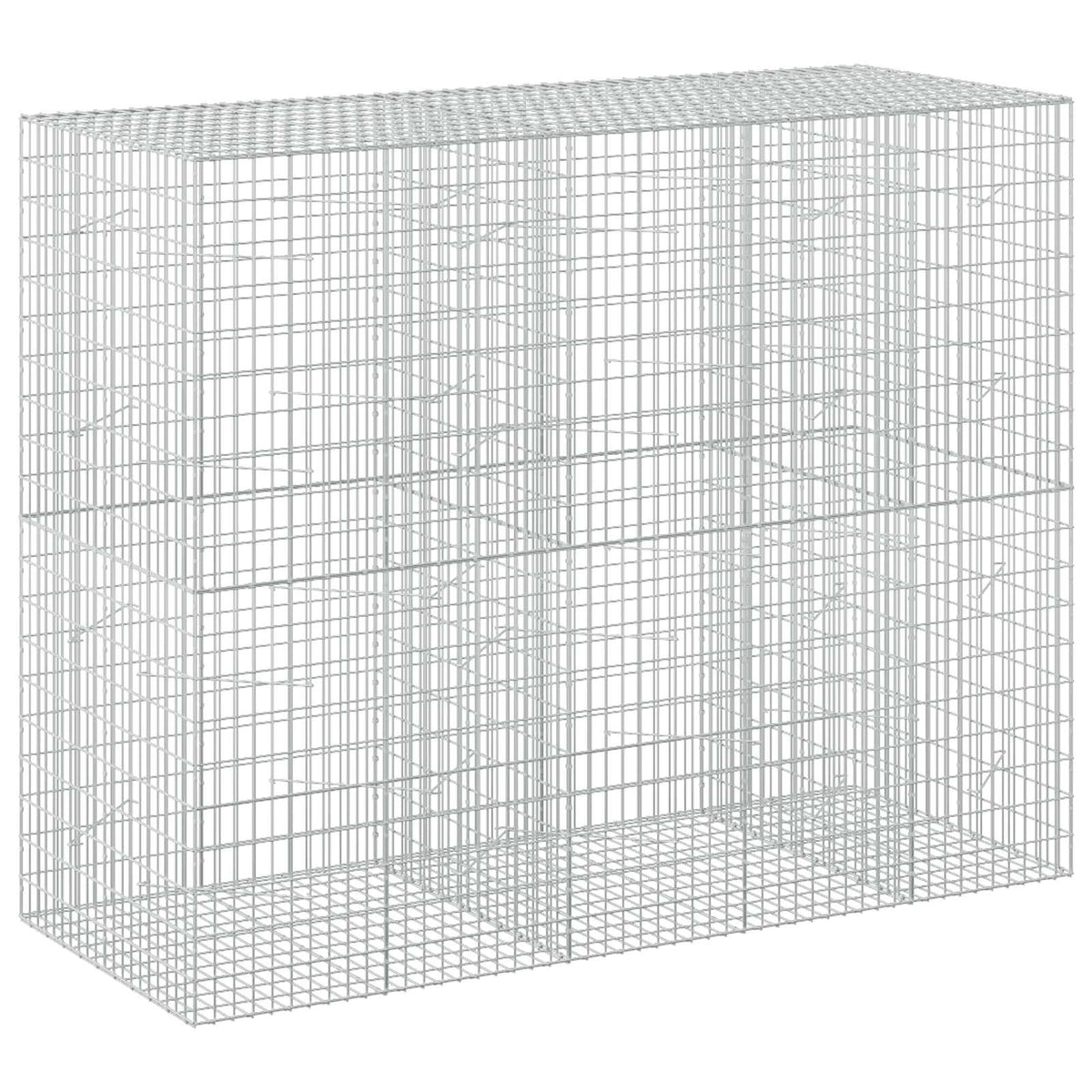 Γκαμπιόν με σύρμα 3,5 mm και πλέγμα 5x10 cm 250x100x200 εκ. - Pakobazaar