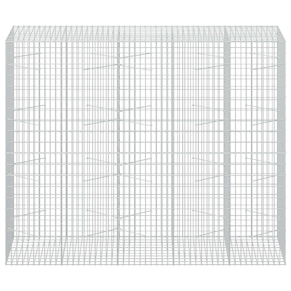 Γκαμπιόν με σύρμα 3,5 mm και πλέγμα 5x10 cm 250x100x200 εκ. - Pakobazaar