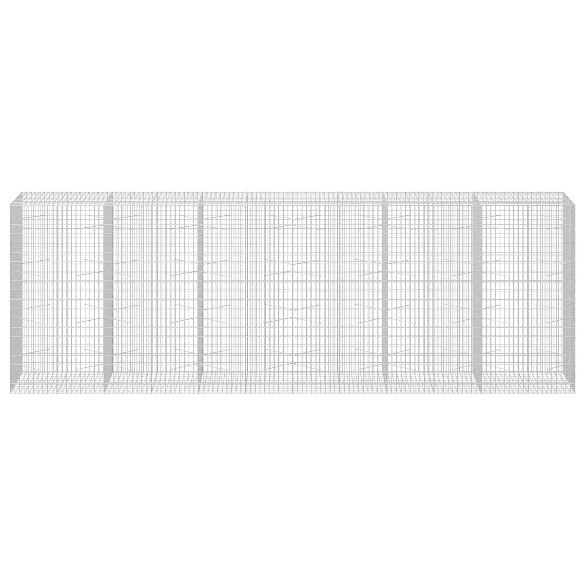 Γκαμπιόν με σύρμα 3,5 mm και πλέγμα 5x10 cm 600x100x200 εκ - Pakobazaar