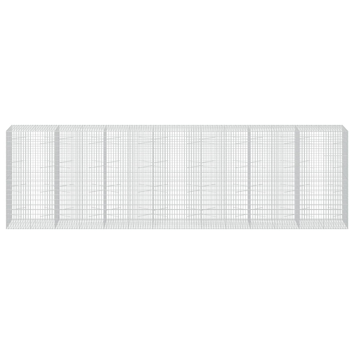 Γκαμπιόν με σύρμα 3,5 mm και πλέγμα 5x10 cm 700x100x200 εκ. - Pakobazaar