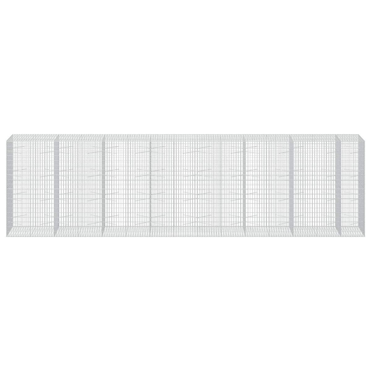Γκαμπιόν με σύρμα 3,5 mm και πλέγμα 5x10 cm 750x100x200 εκ. - Pakobazaar