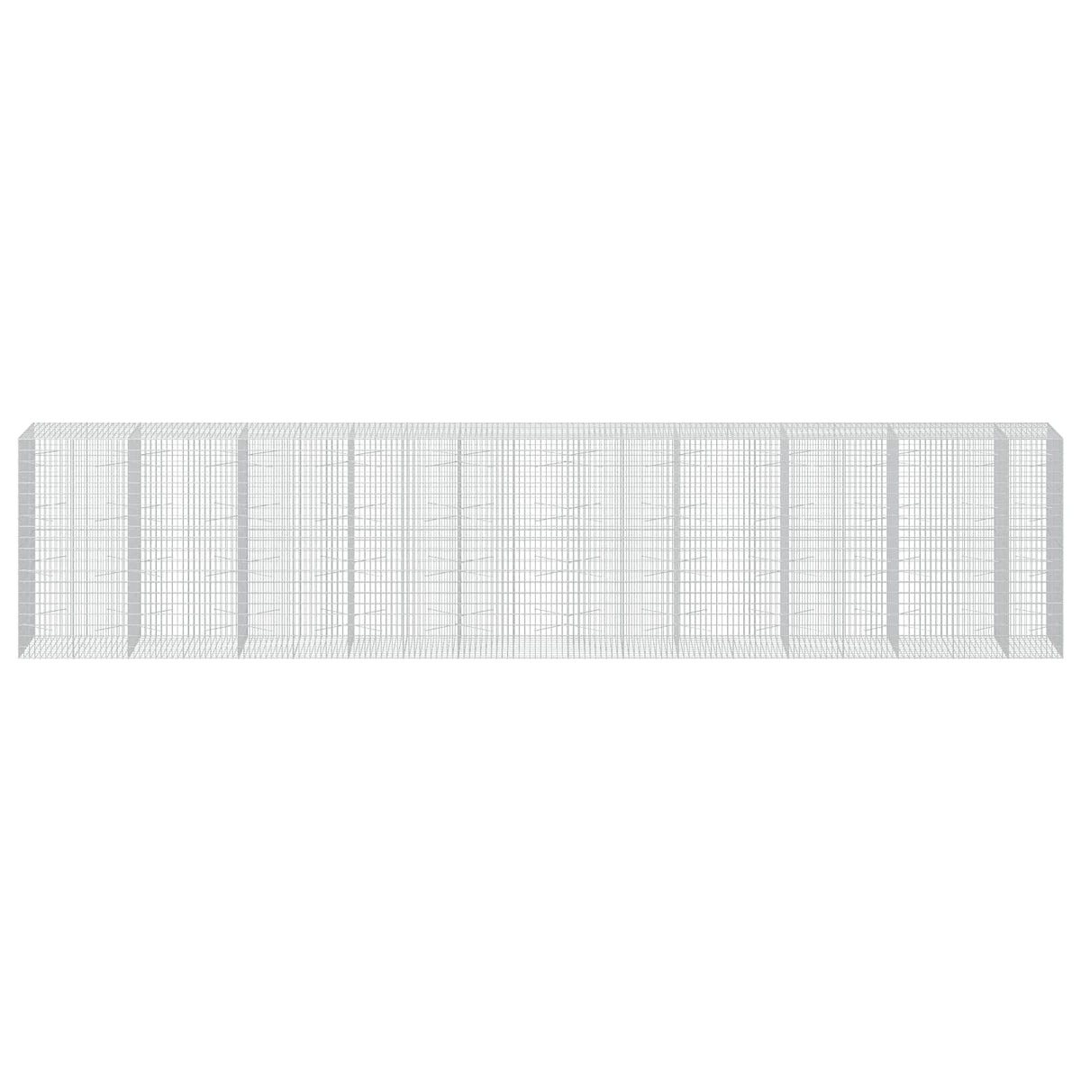 Γκαμπιόν με σύρμα 3,5 mm και πλέγμα 5x10 cm 950x100x200 εκ - Pakobazaar