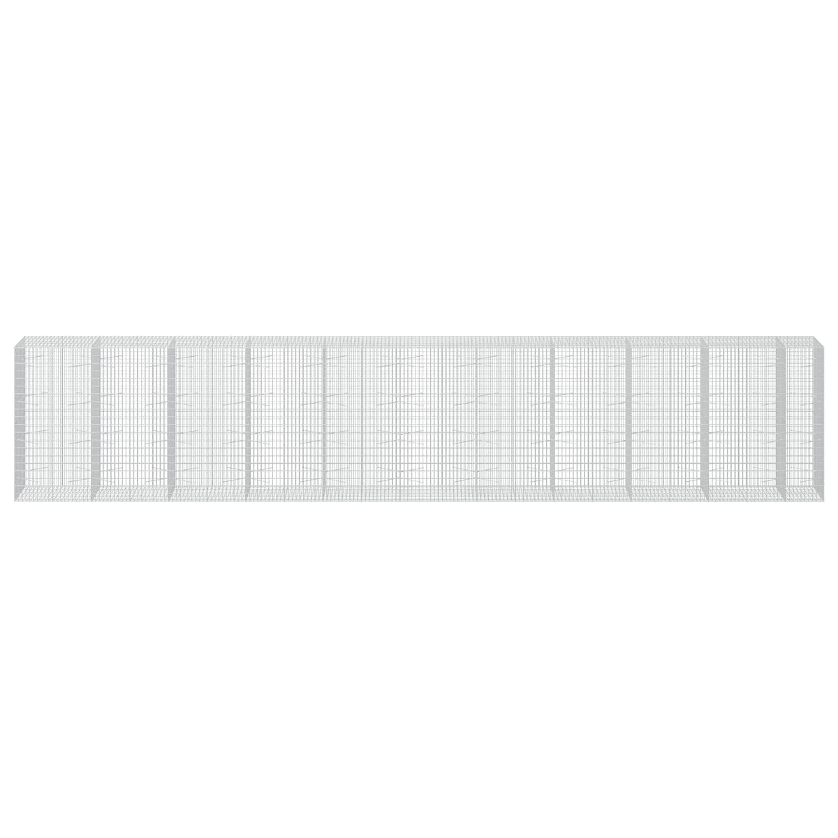 Γκαμπιόν με σύρμα 3,5 mm και πλέγμα 5x10 cm 1050x100x200 εκ. - Pakobazaar