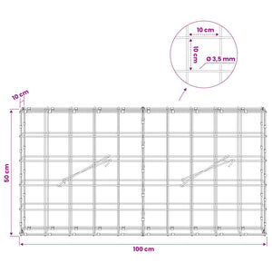 Γκαμπιόν με σύρμα 3,5 mm και πλέγμα 10x10 cm 100x10x50 εκ