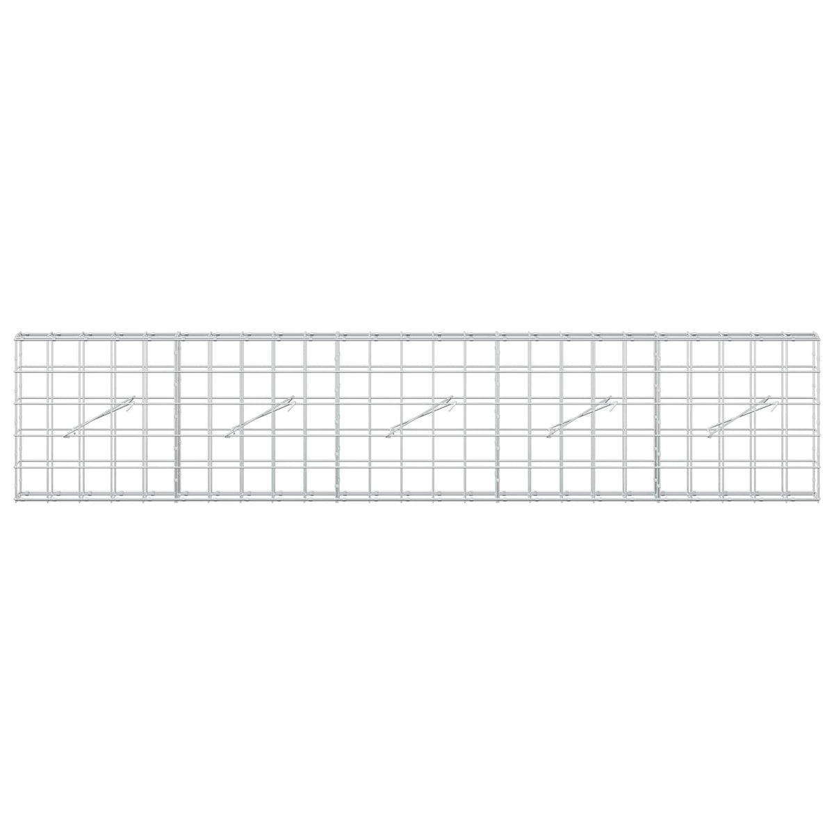 Γκαμπιόν με σύρμα 3,5 mm και πλέγμα 10x10 cm 250x10x50 εκ - Pakobazaar