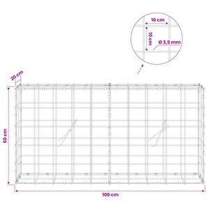 Γκαμπιόν με σύρμα 3,5 mm και πλέγμα 10x10 cm 100x20x50 εκ
