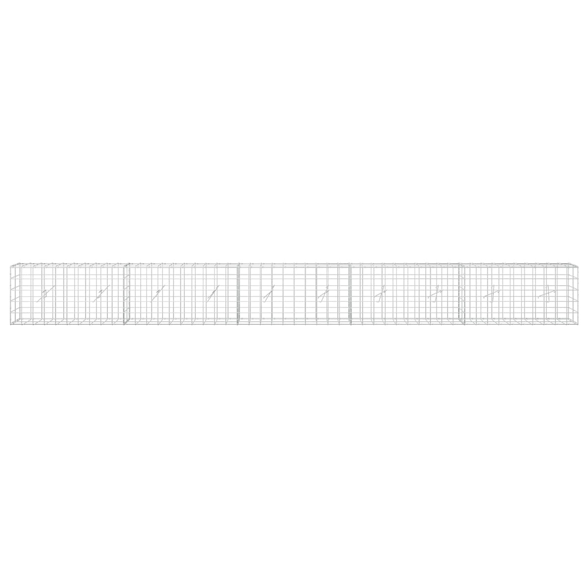 Γκαμπιόν με σύρμα 3,5 mm και πλέγμα 10x10 cm 500x20x50 εκ - Pakobazaar