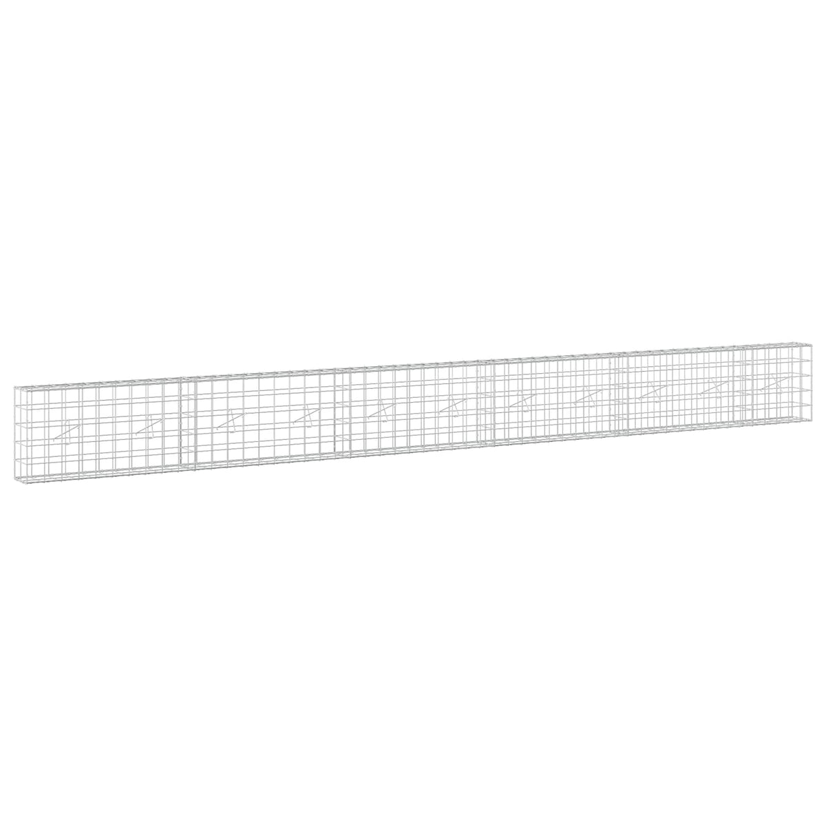 Γκαμπιόν με σύρμα 3,5 mm και πλέγμα 10x10 cm 550x20x50 εκ - Pakobazaar