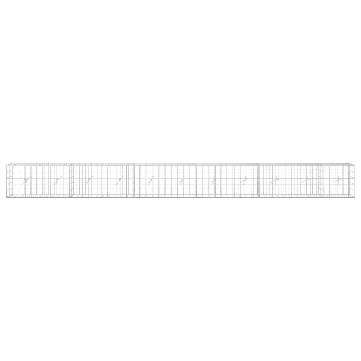 Γκαμπιόν με σύρμα 3,5 mm και πλέγμα 10x10 cm 550x20x50 εκ - Pakobazaar