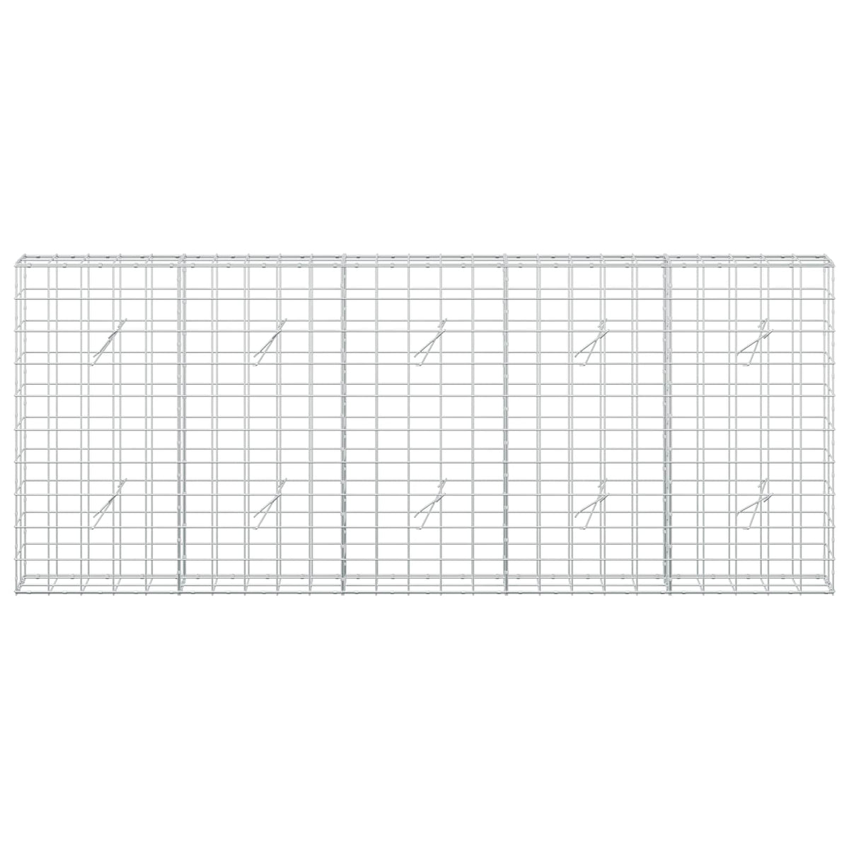 Γκαμπιόν με σύρμα 3,5 mm και πλέγμα 10x10 cm 250x20x100 εκ - Pakobazaar