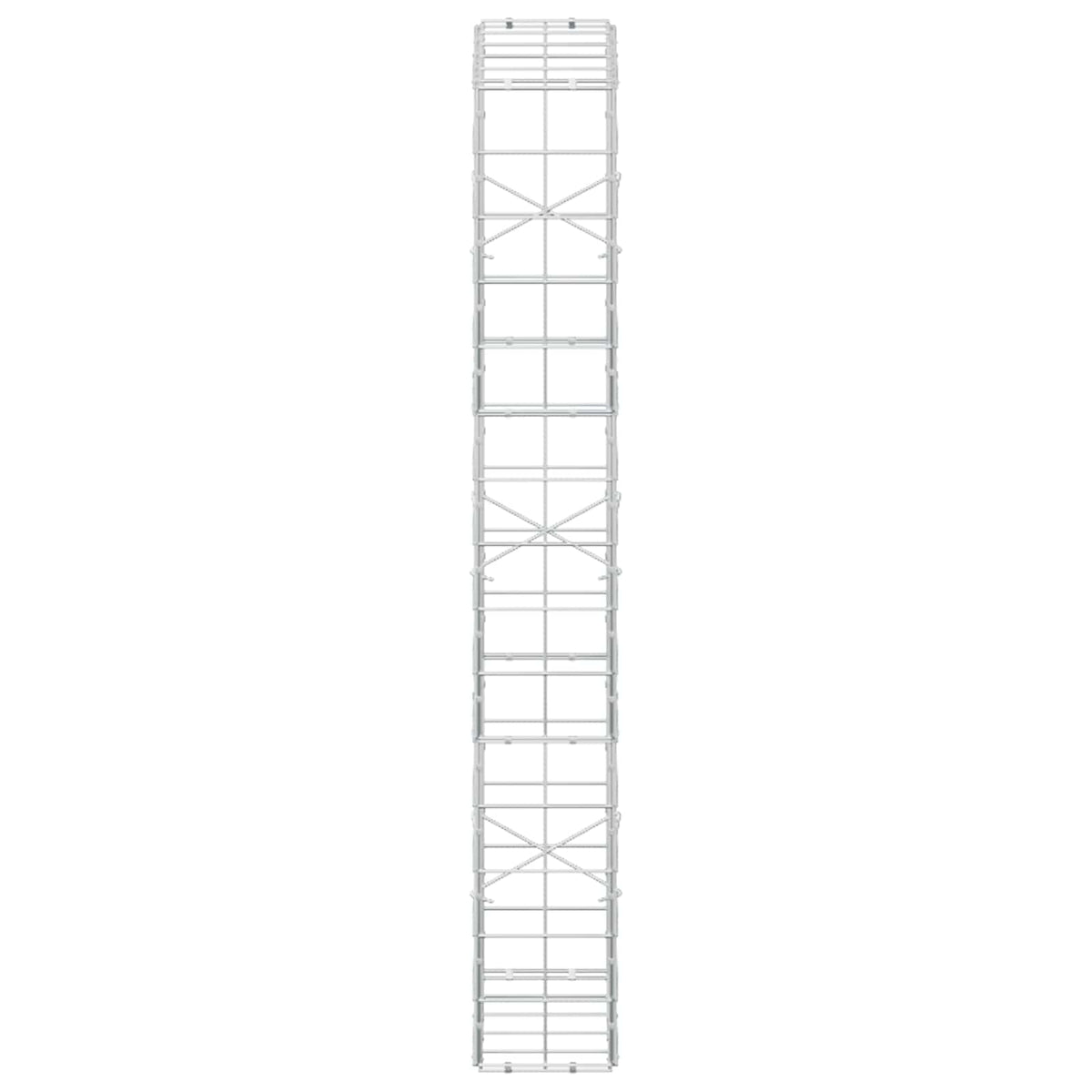 Γκαμπιόν με σύρμα 3,5 mm και πλέγμα 10x10 cm 50x20x150 εκ. - Pakobazaar