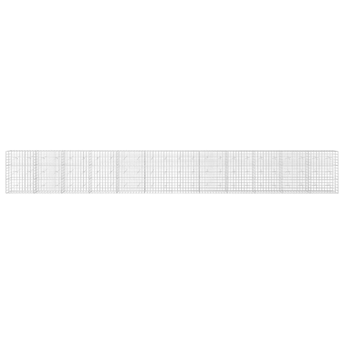Γκαμπιόν με σύρμα 3,5 mm και πλέγμα 10x10 cm 1200x20x150 εκ - Pakobazaar