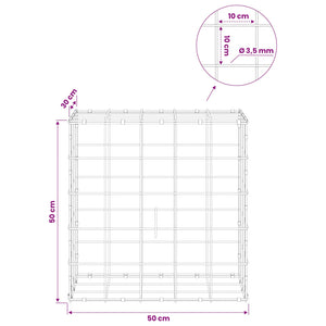 Γκαμπιόν με σύρμα 3,5 mm και πλέγμα 10x10 cm 50x30x50 εκ.