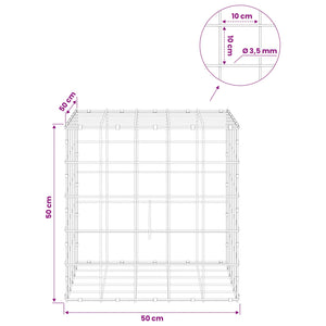 Γκαμπιόν με σύρμα 3,5 mm και πλέγμα 10x10 cm 50x50x50 εκ. - Pakobazaar