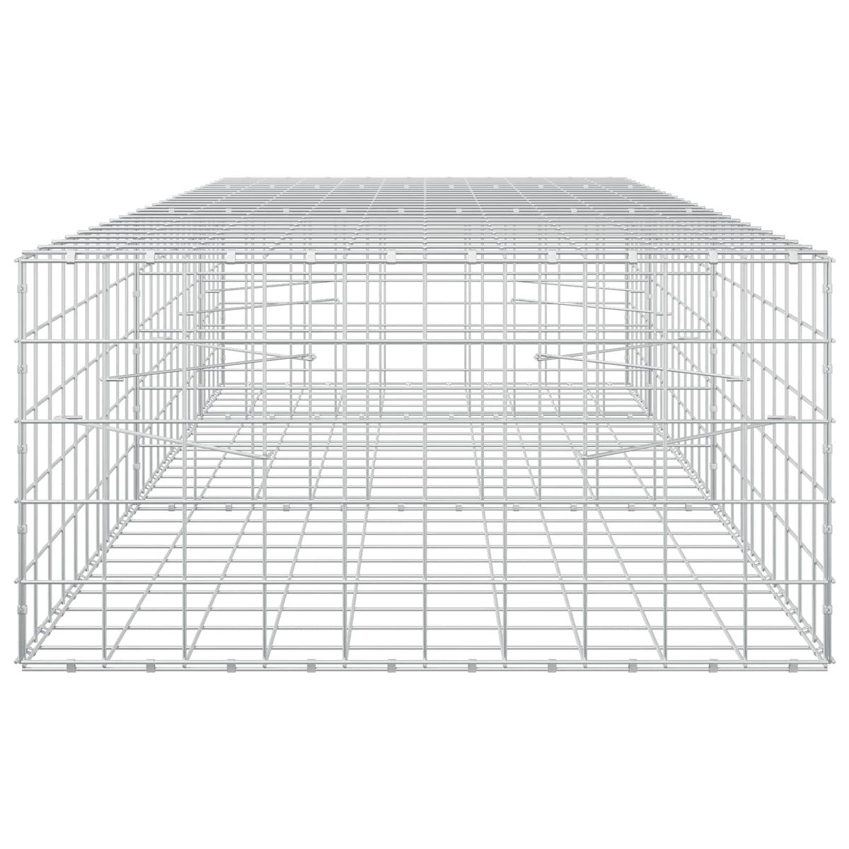 Γκαμπιόν με σύρμα 3,5 mm και πλέγμα 10x10 cm 250x100x50 εκ. - Pakobazaar