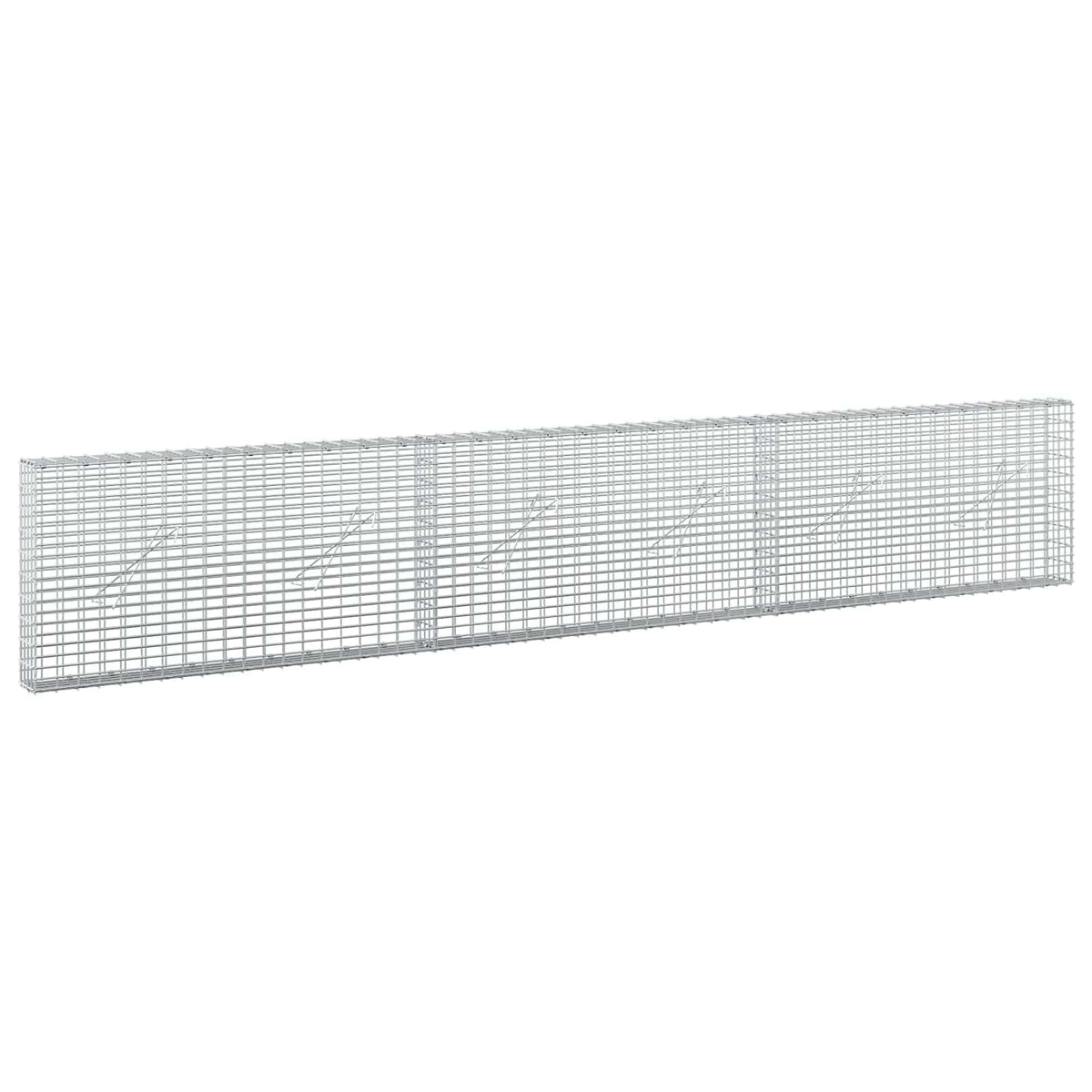 Γκαμπιόν με σύρμα 5 mm και πλέγμα 5x2,5 cm 300x10x50 εκ - Pakobazaar