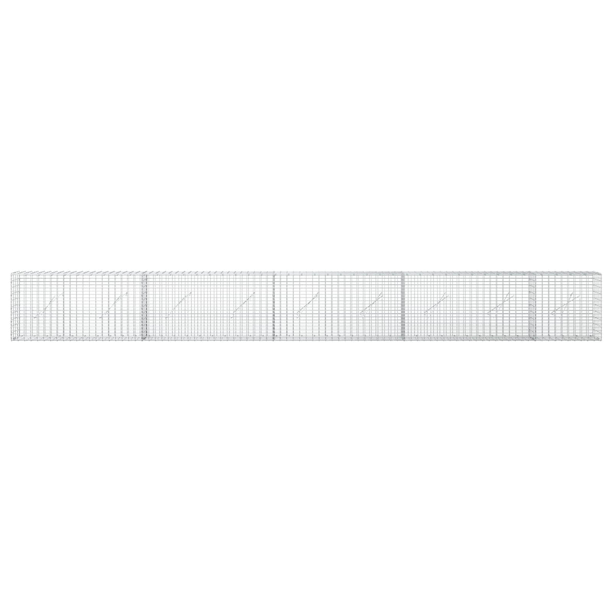 Γκαμπιόν με σύρμα 5 mm και πλέγμα 5x2,5 cm 450x10x50 εκ - Pakobazaar