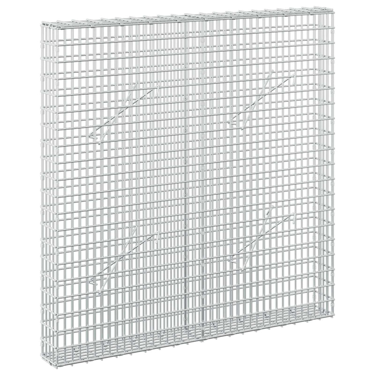 Γκαμπιόν με σύρμα 5 mm και πλέγμα 5x2,5 cm 100x10x100 εκ. - Pakobazaar