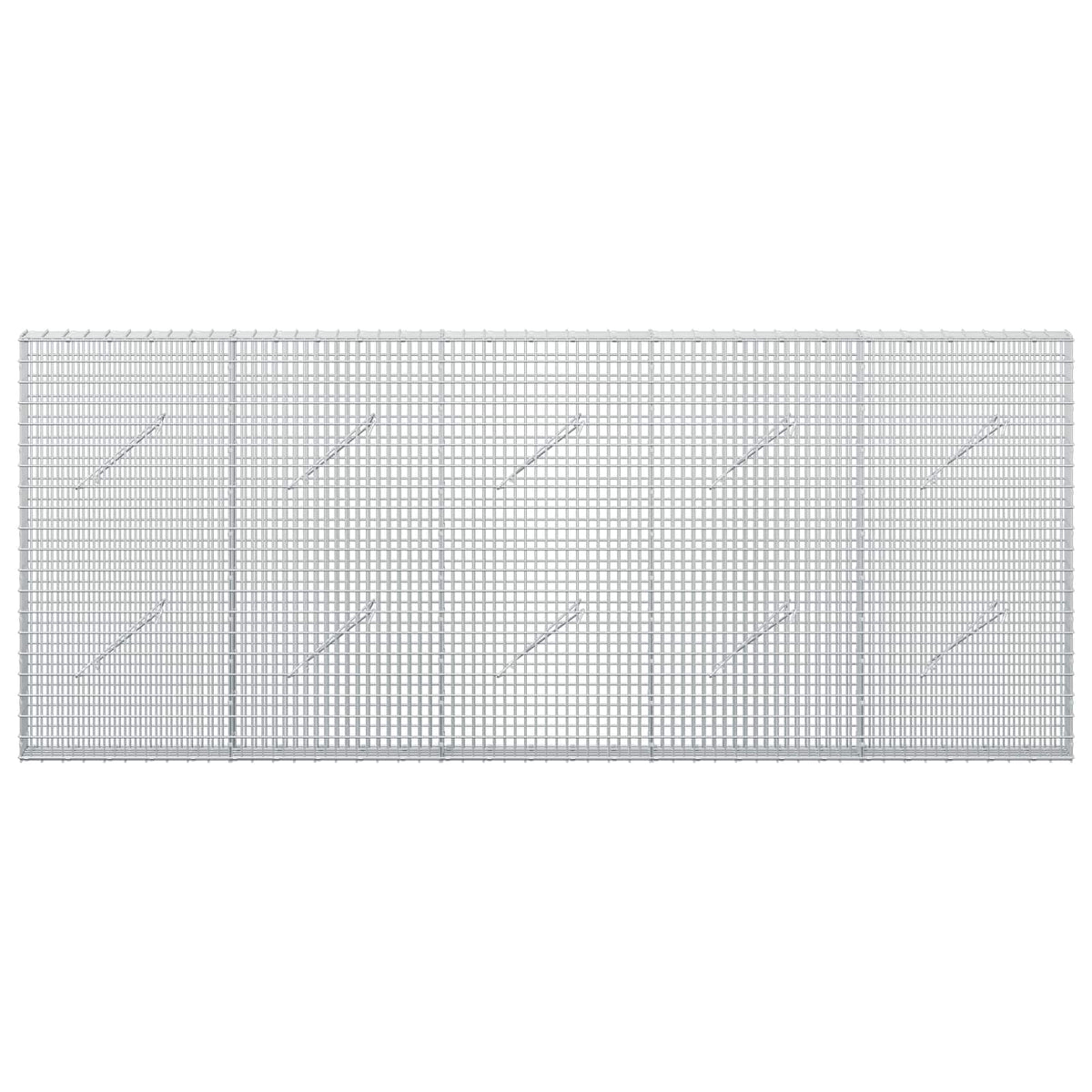 Γκαμπιόν με σύρμα 5 mm και πλέγμα 5x2,5 cm 250x10x100 εκ - Pakobazaar