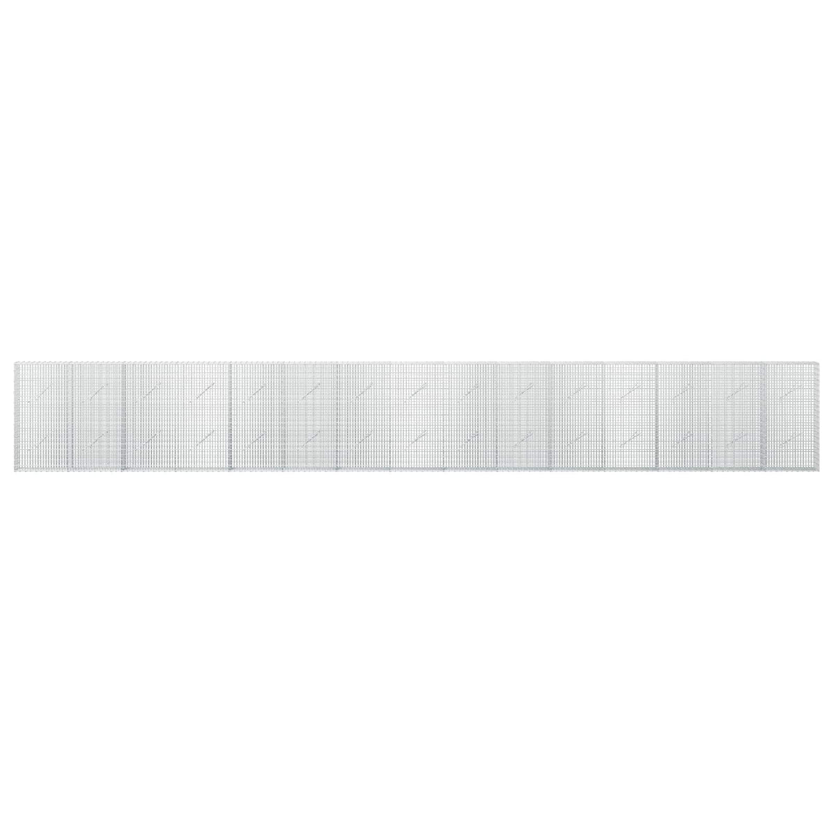 Γκαμπιόν με σύρμα 5 mm και πλέγμα 5x2,5 cm 750x10x100 εκ - Pakobazaar