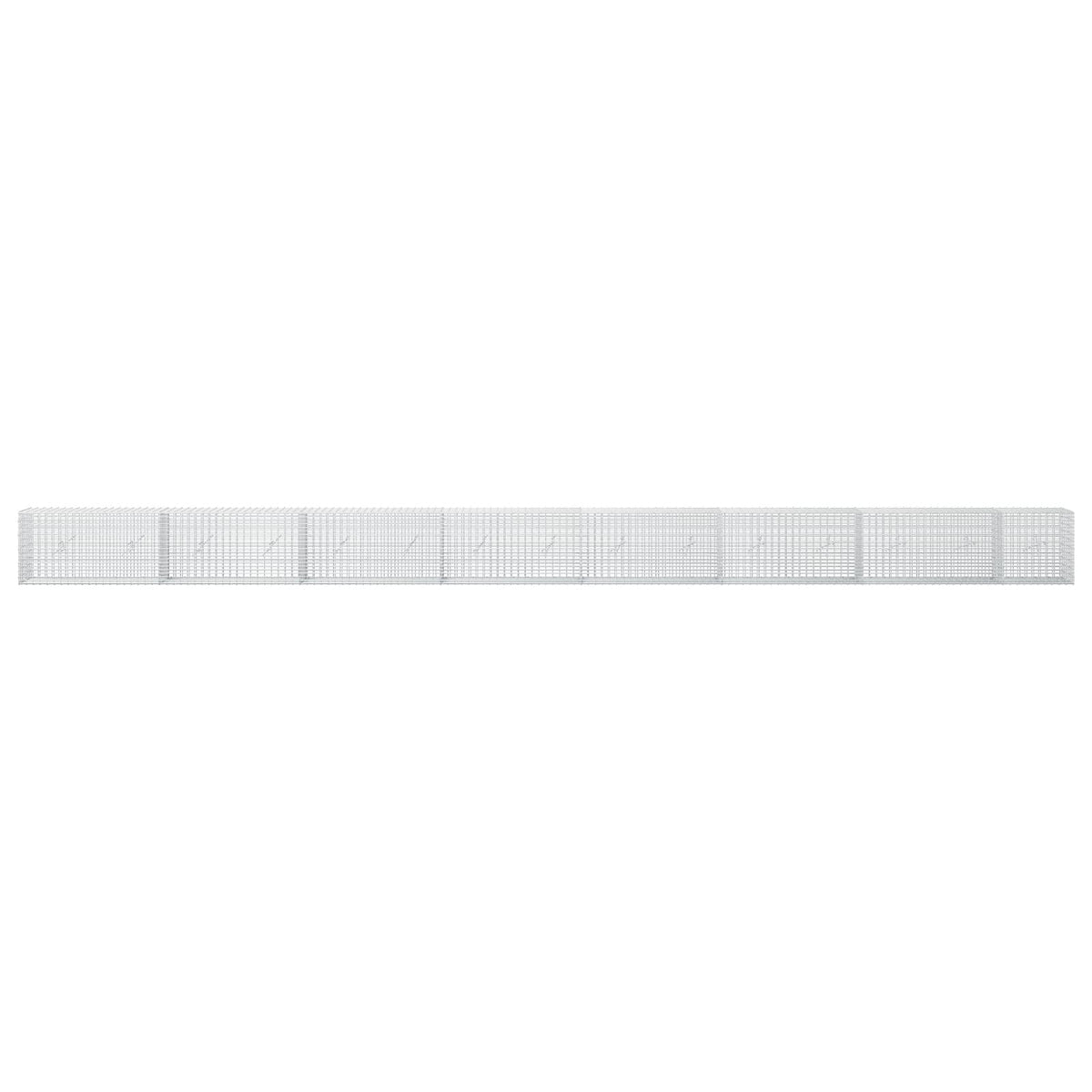Γκαμπιόν με σύρμα 5 mm και πλέγμα 5x2,5 cm 750x20x50 εκ - Pakobazaar