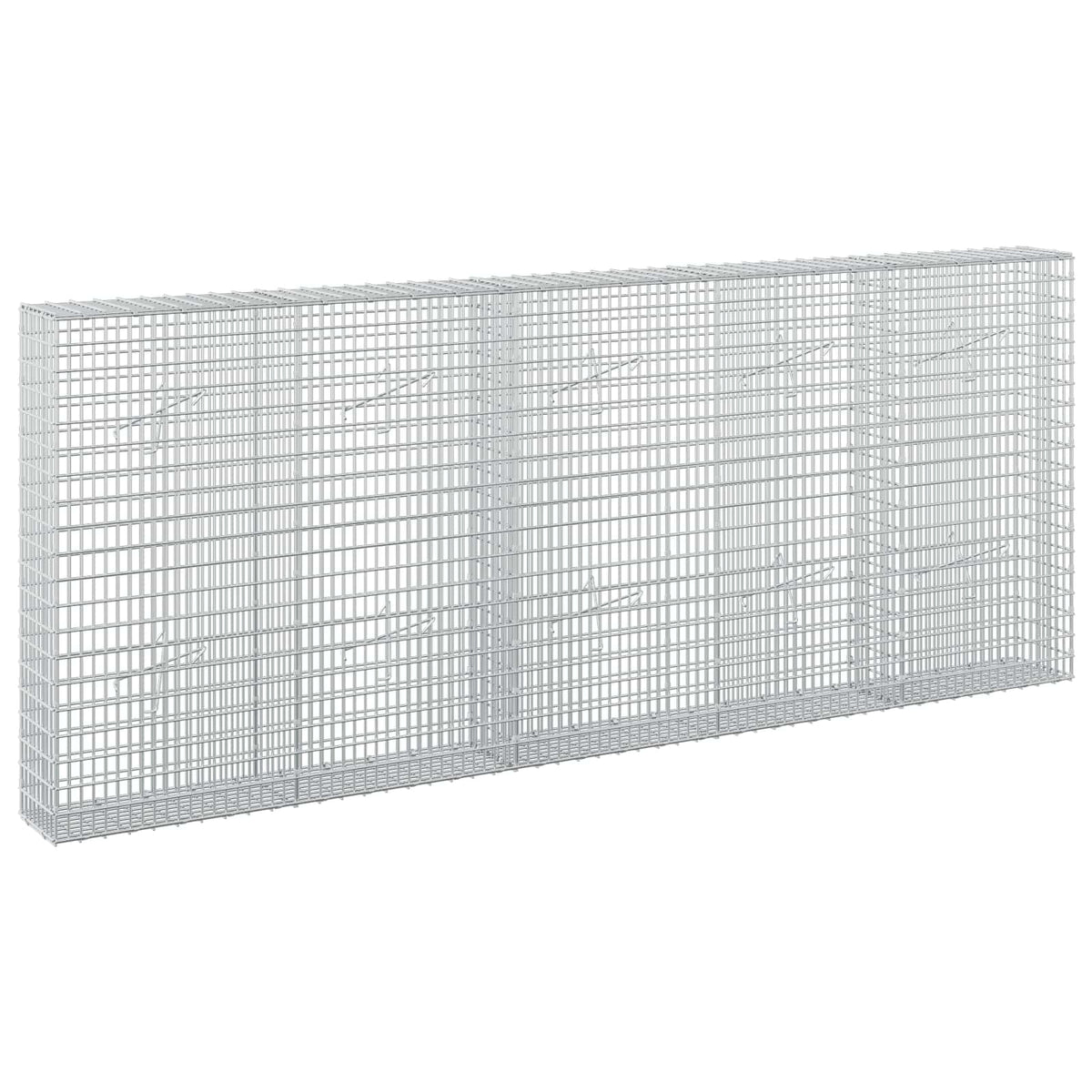 Γκαμπιόν με σύρμα 5 mm και πλέγμα 5x2,5 cm 250x20x100 εκ - Pakobazaar