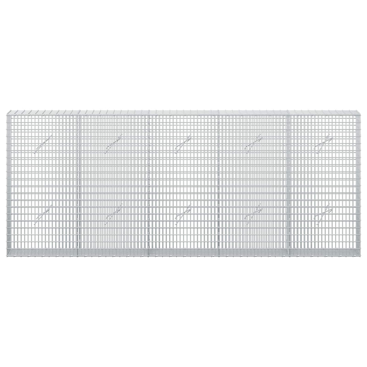 Γκαμπιόν με σύρμα 5 mm και πλέγμα 5x2,5 cm 250x20x100 εκ - Pakobazaar