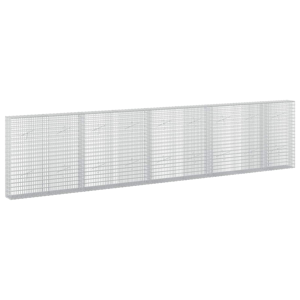 Γκαμπιόν με σύρμα 5 mm και πλέγμα 5x2,5 cm 450x20x100 εκ - Pakobazaar