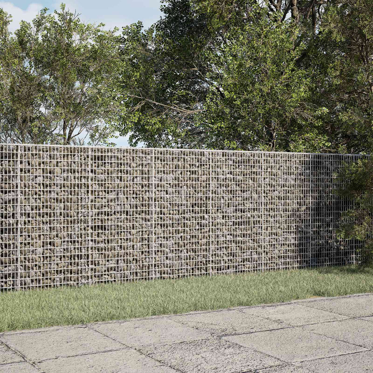 Γκαμπιόν με σύρμα 5 mm και πλέγμα 5x2,5 cm 250x30x100 εκ - Pakobazaar