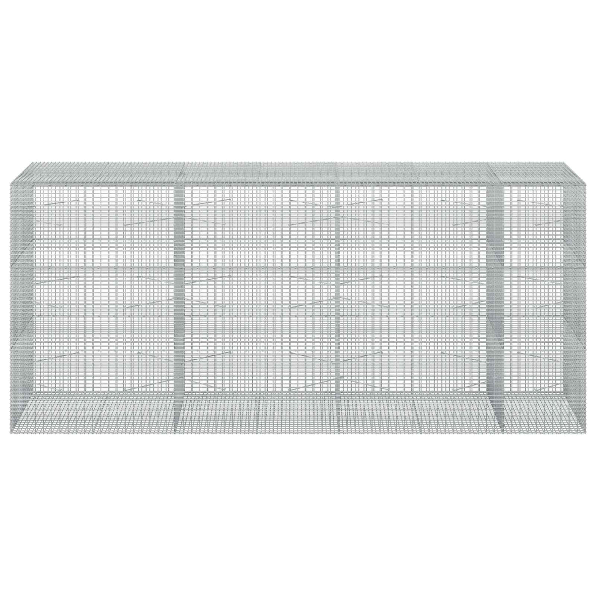Γκαμπιόν με σύρμα 5 mm και πλέγμα 5x2,5 cm 350x100x150 εκ. - Pakobazaar