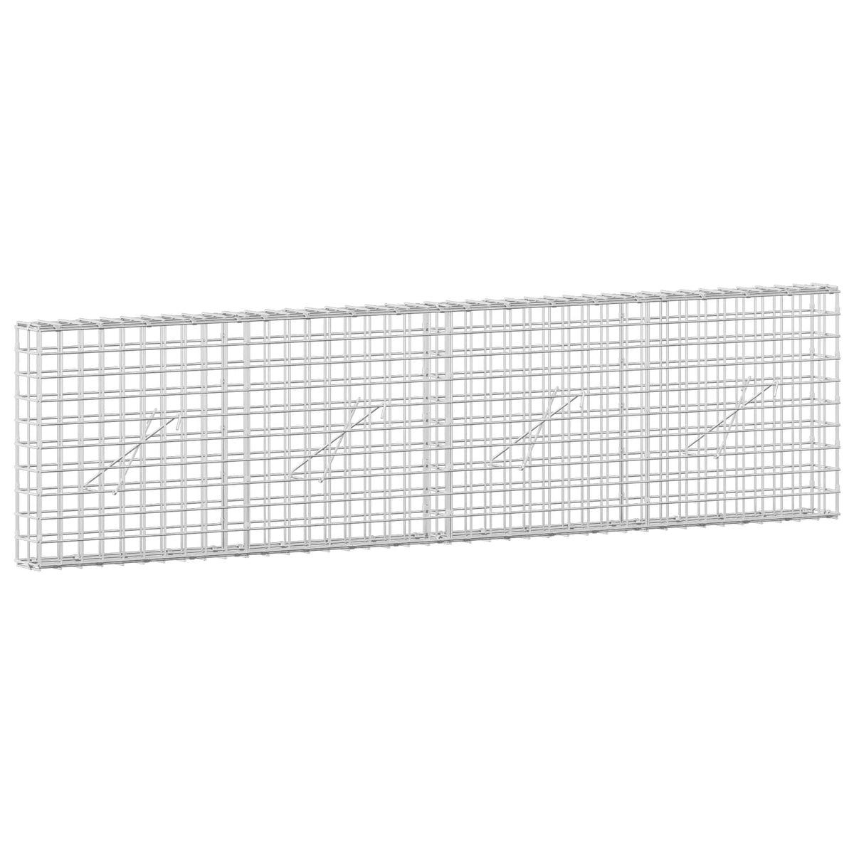Γκαμπιόν με σύρμα 5 mm και πλέγμα 5x5 cm 200x10x50 εκ - Pakobazaar