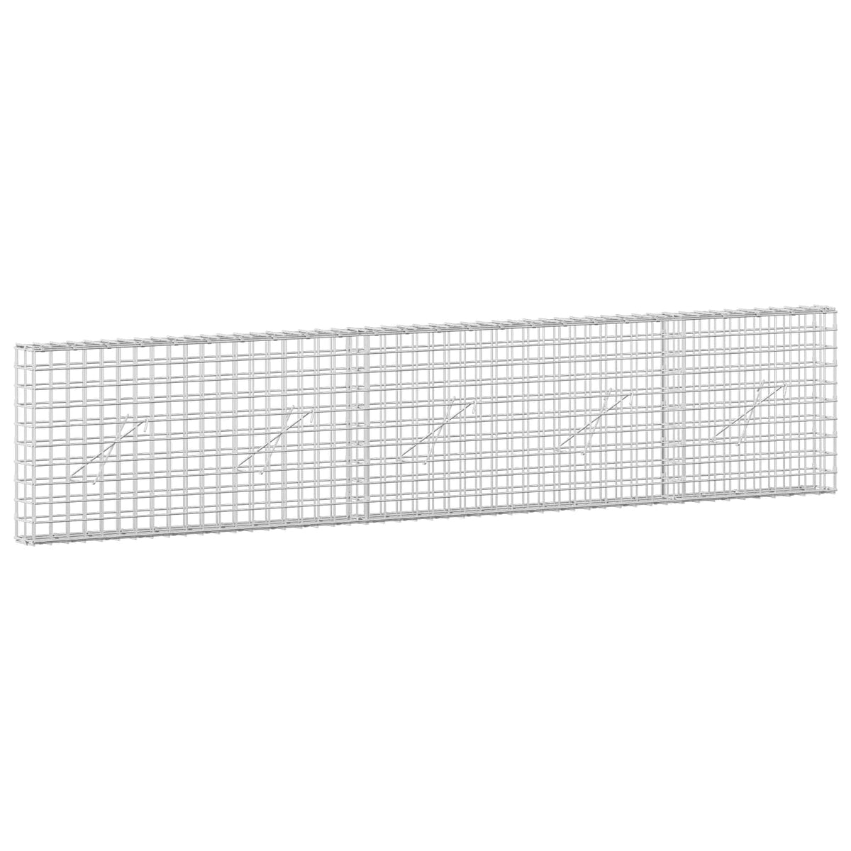 Γκαμπιόν με σύρμα 5 mm και πλέγμα 5x5 cm 250x10x50 εκ - Pakobazaar