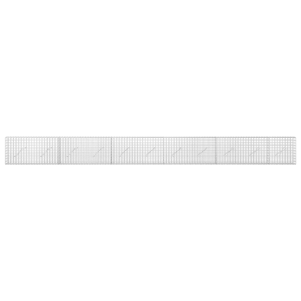 Γκαμπιόν με σύρμα 5 mm και πλέγμα 5x5 cm 550x10x50 εκ