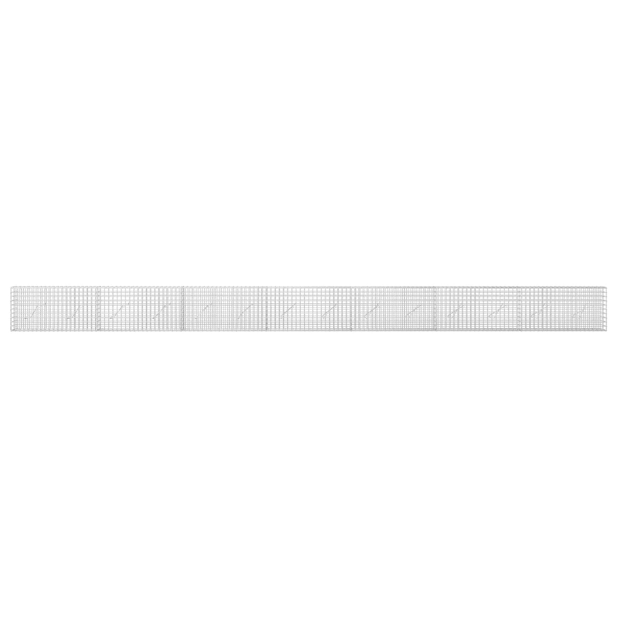 Γκαμπιόν με σύρμα 5 mm και πλέγμα 5x5 cm 700x10x50 εκ. - Pakobazaar