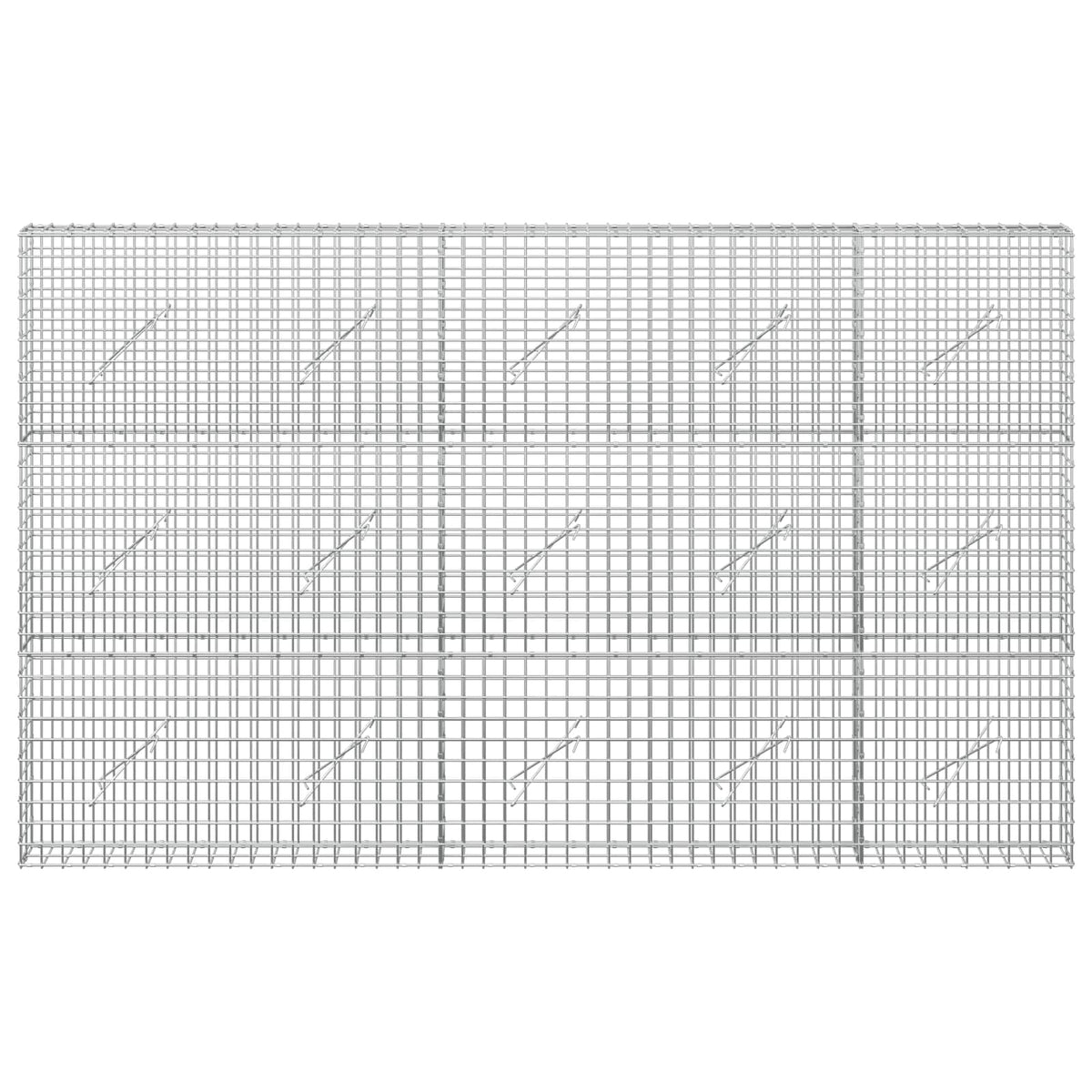 Γκαμπιόν με σύρμα 5 mm και πλέγμα 5x5 cm 250x10x150 εκ - Pakobazaar