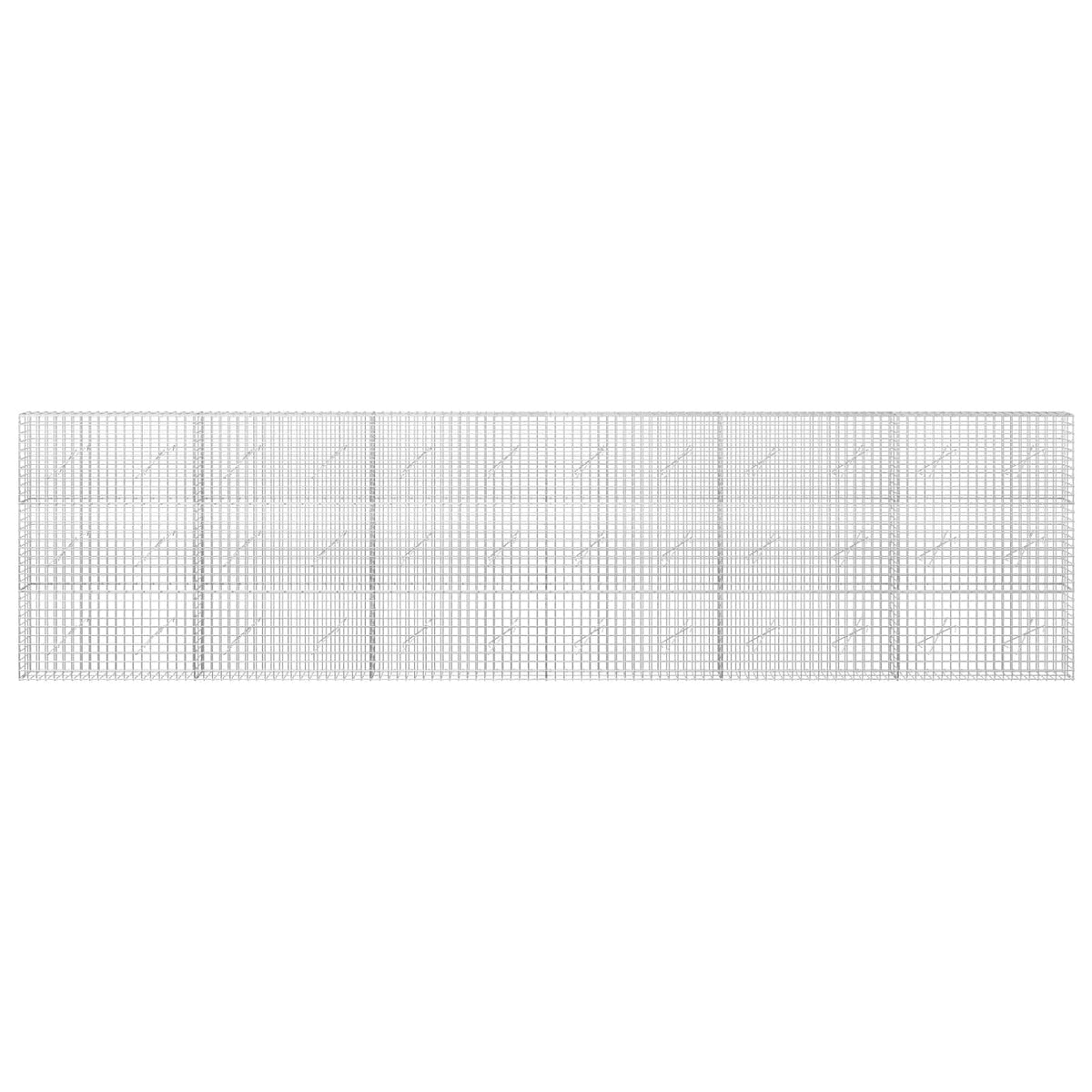 Γκαμπιόν με σύρμα 5 mm και πλέγμα 5x5 cm 600x10x150 εκ - Pakobazaar